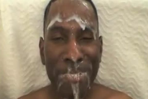 black man Drowned With White goo