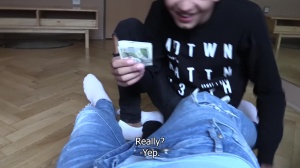 young Czech lad pounds in his sister's room