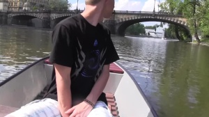 naughty Czech lad goes for a boat trip with stranger