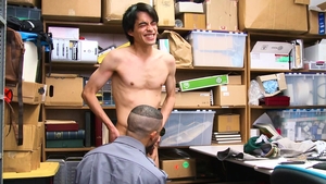 YoungPerps: Lorenzo Alfredo sexy dancing in a shop