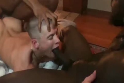 Smoking delicious bare Interracial group plow