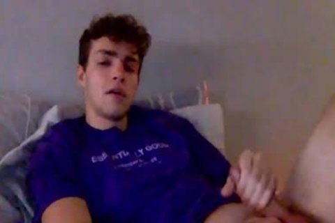 youthful guy wanking In Live