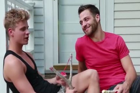 Muscle fucked all the way outdoors