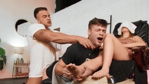 Str8 To Gay - Pierced Ryan Bailey helps with gagging